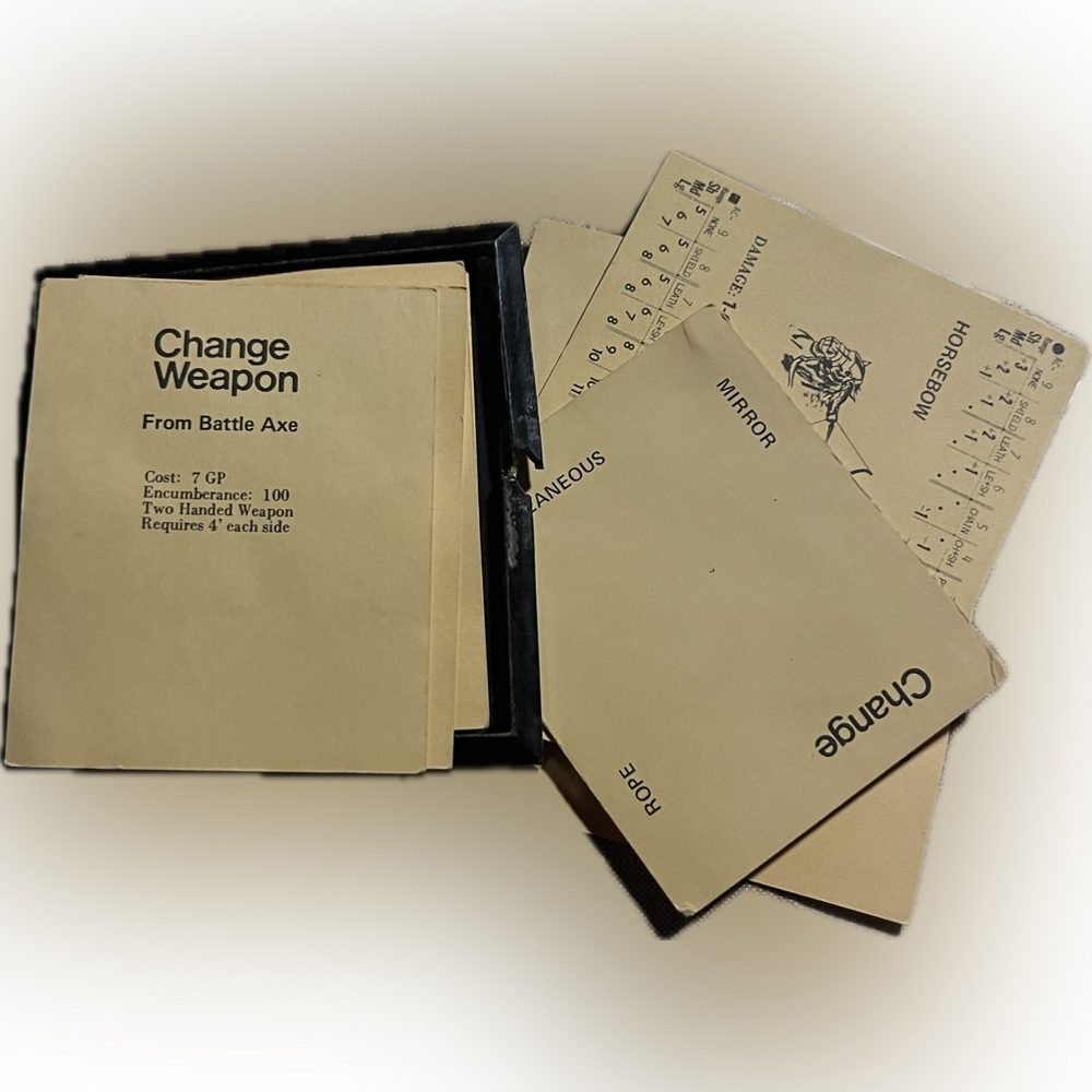 🎲 Vintage 1970s D&D Combat & Equip Reference Cards OD&D / Early AD&D Loose Lot)